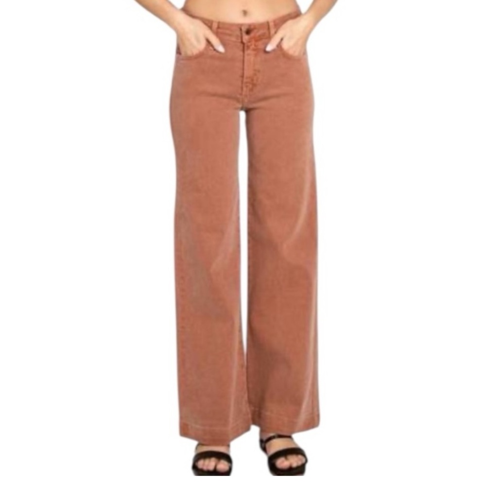 Letter to Juliet Genoa Vintage Wash Clay Flare Cropped Jeans - Picture 6 of 14